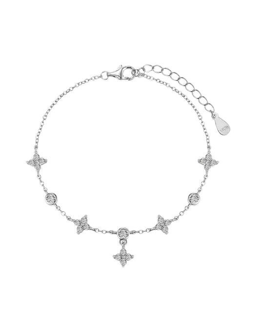 FOUR-LEAF BUBBLE DIAMOND BRACELET