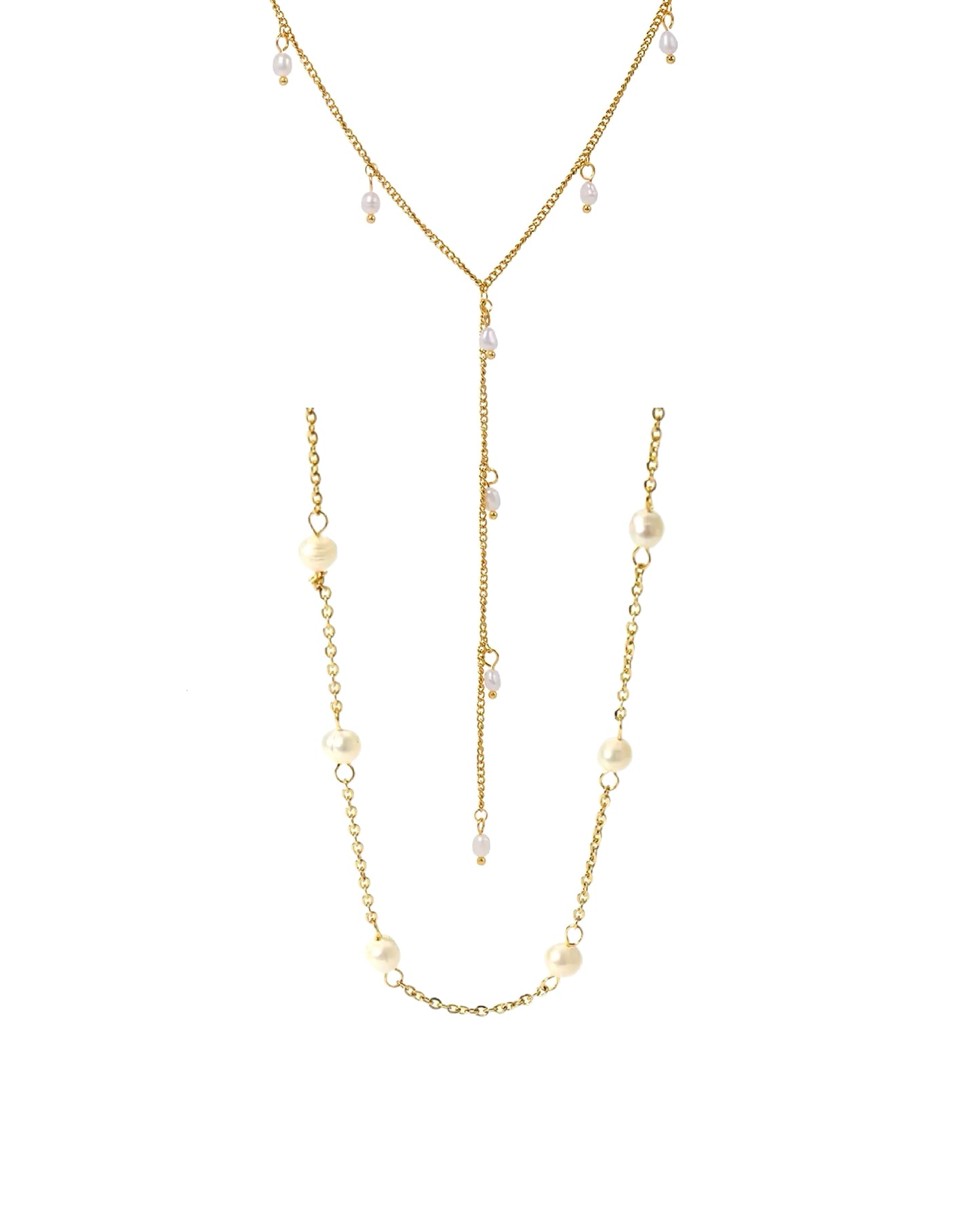 YO-SHAPED PEARL NECKLACE