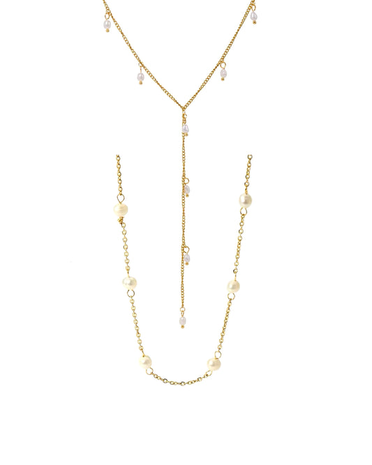YO-SHAPED PEARL NECKLACE
