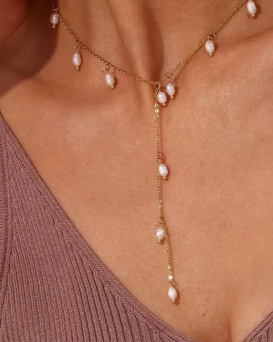 YO-SHAPED PEARL NECKLACE