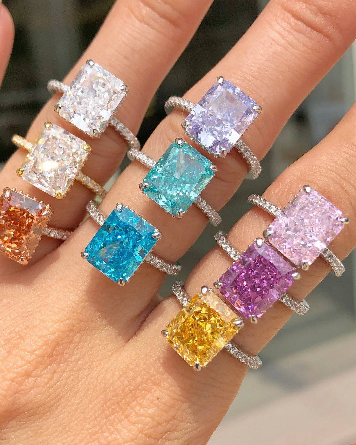 COLORED ZIRCONIA RING