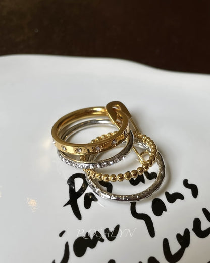 CRACKED CROSS RING