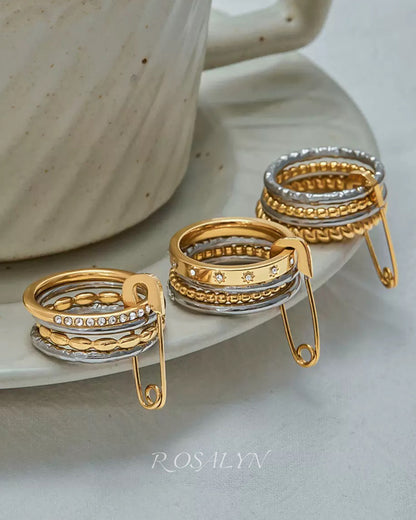 CRACKED CROSS RING