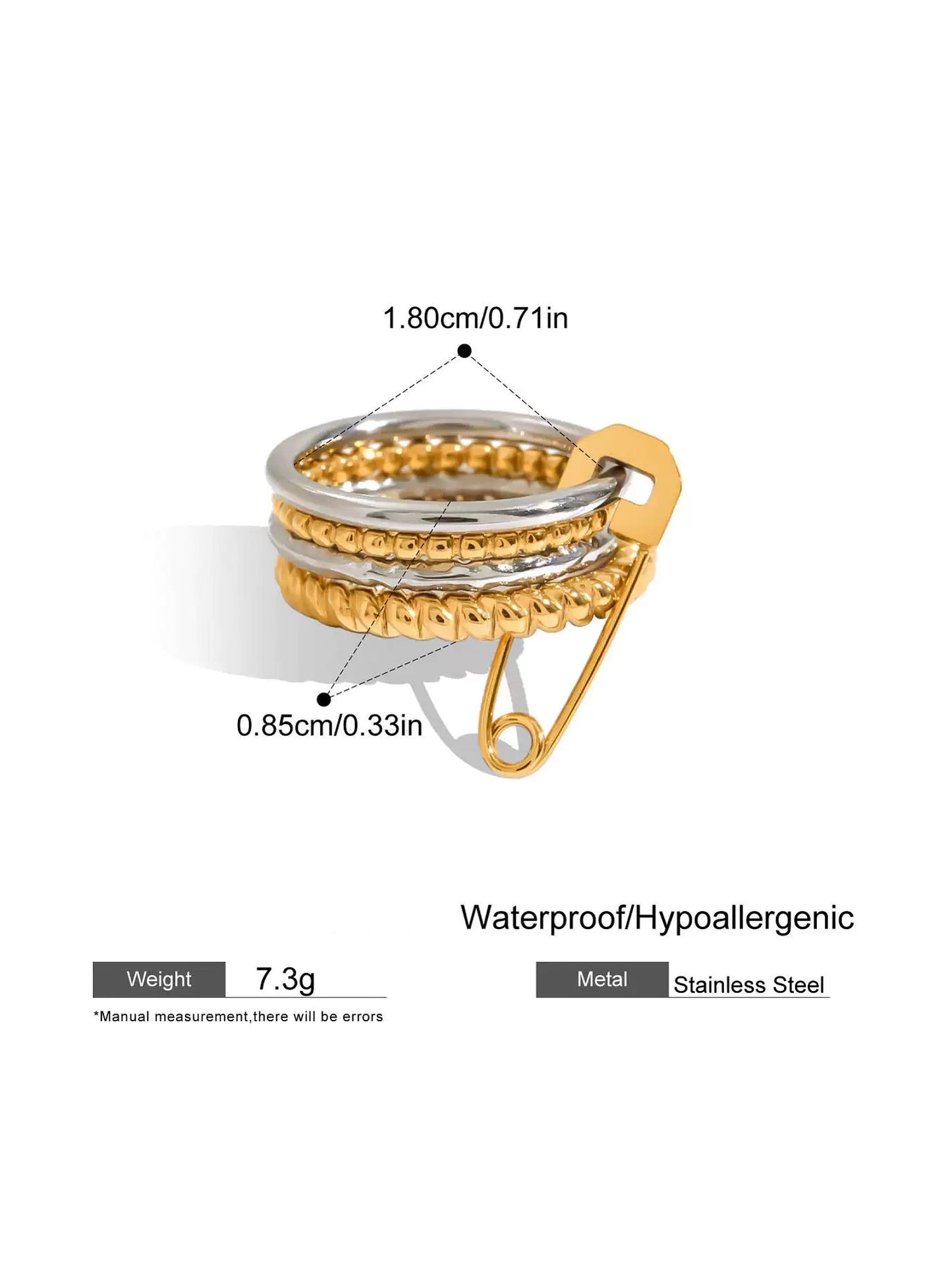 CRACKED CROSS RING