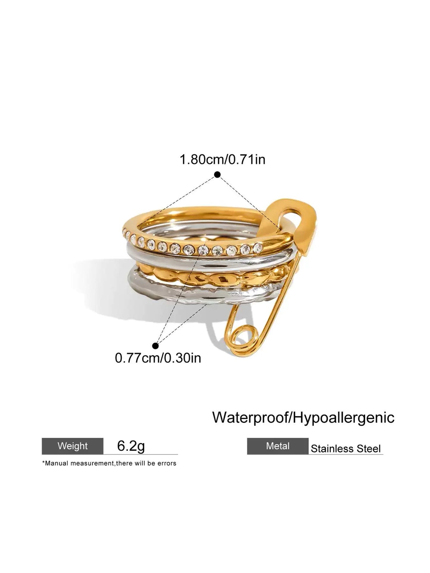 CRACKED CROSS RING