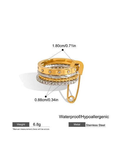 CRACKED CROSS RING