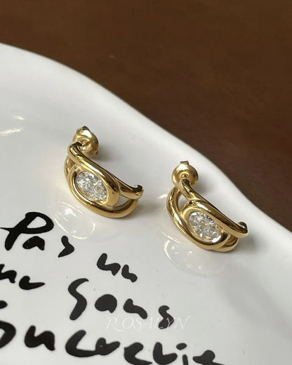 ELEGANT STACKED EARRINGS