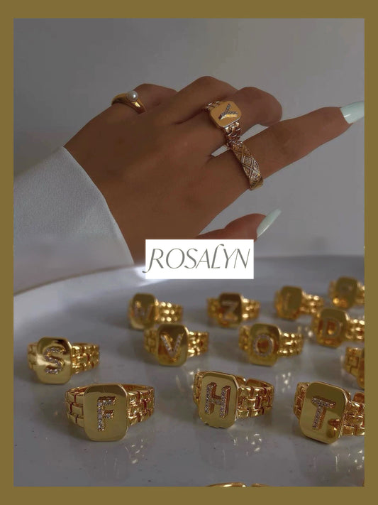 DIAMOND-ENCRUSTED LETTER RING