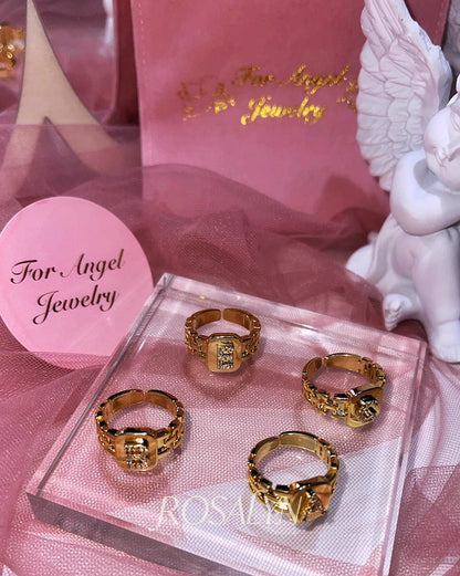 DIAMOND-ENCRUSTED LETTER RING