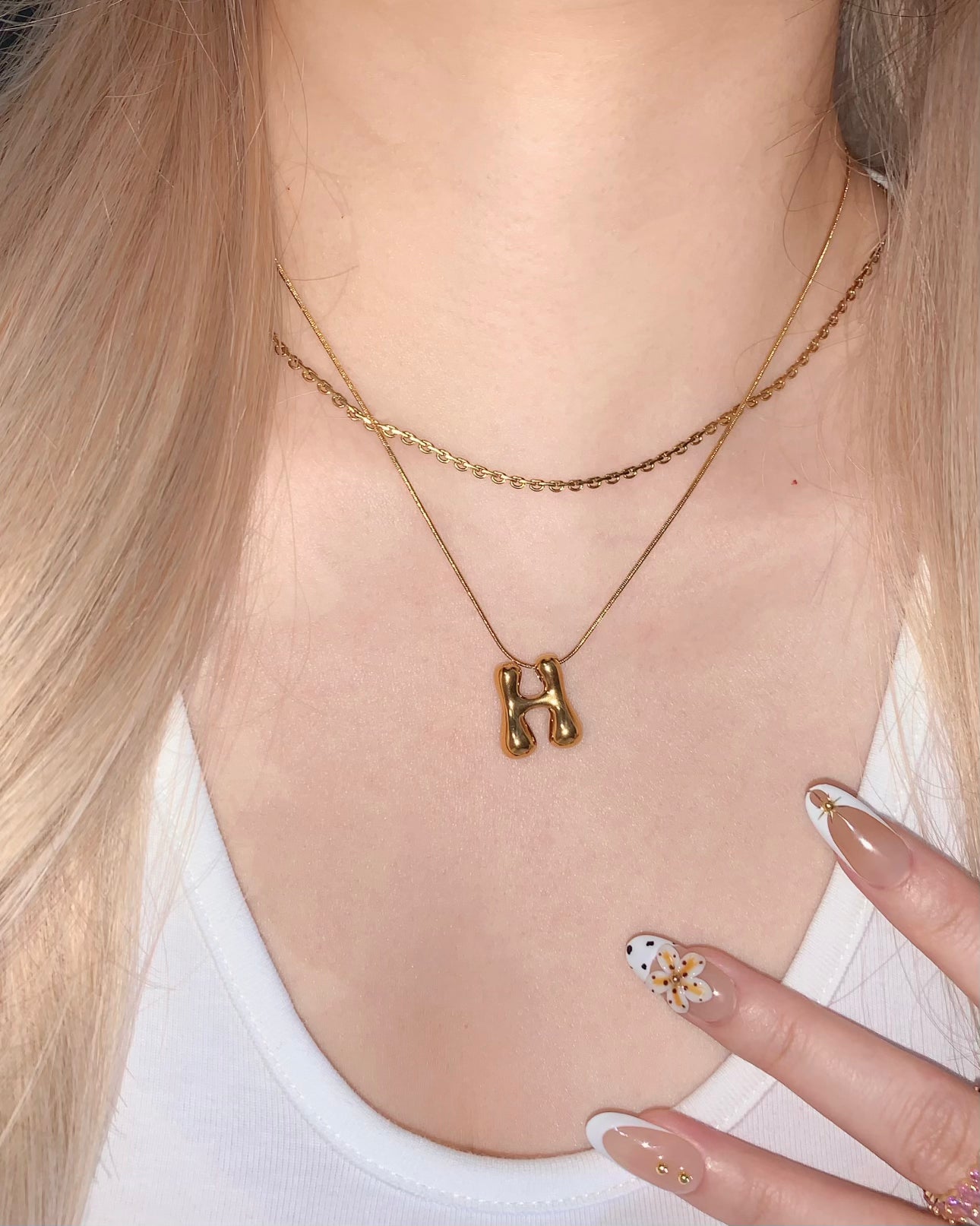 BUBBLE LETTER NECKLACE