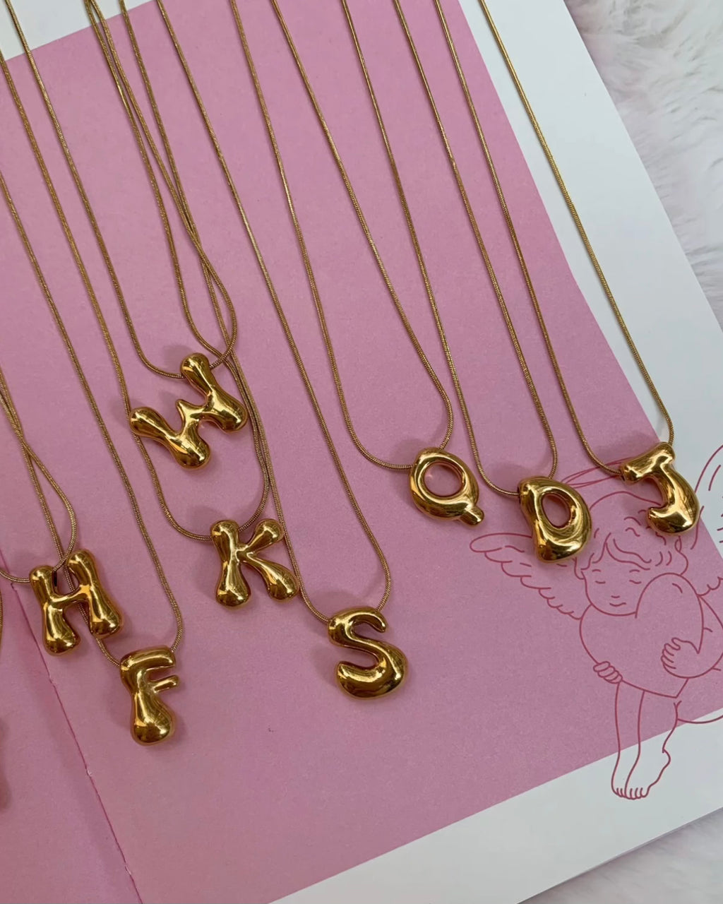 BUBBLE LETTER NECKLACE