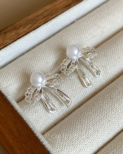 MOONLIGHT BOW EARRINGS