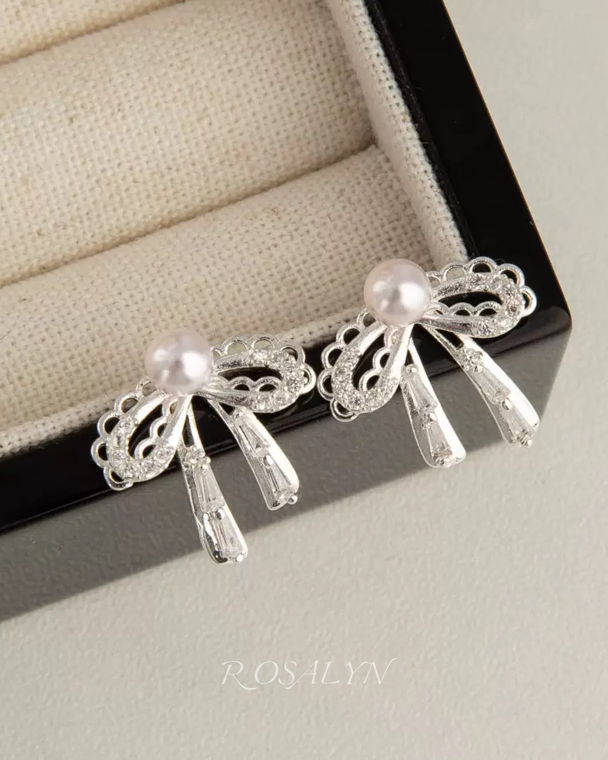 MOONLIGHT BOW EARRINGS