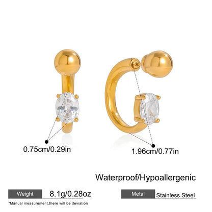 embrace the earrings in the opposite direction