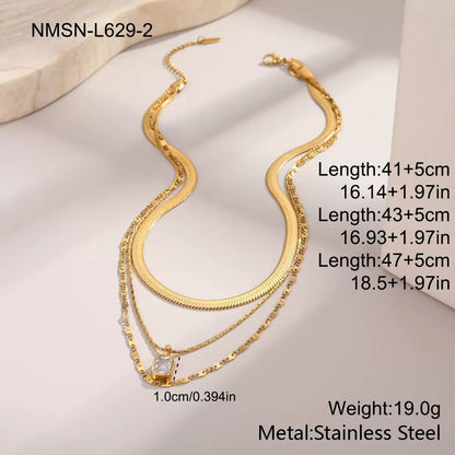 CLAVICLE STARLIGHT THREE-LAYER NECKLACE