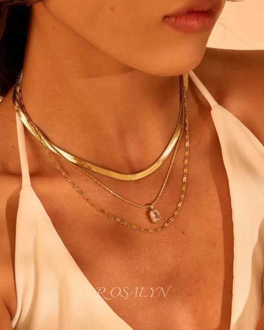 CLAVICLE STARLIGHT THREE-LAYER NECKLACE