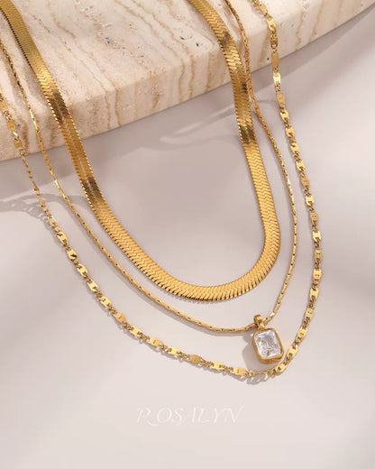 CLAVICLE STARLIGHT THREE-LAYER NECKLACE