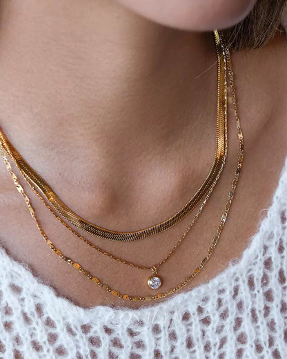 CLAVICLE STARLIGHT THREE-LAYER NECKLACE