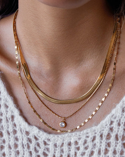 CLAVICLE STARLIGHT THREE-LAYER NECKLACE