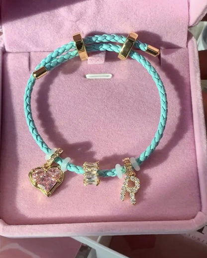 MACAROON LEATHER STRAP BRACELET