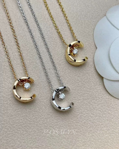 WATER ICE MOON NECKLACE