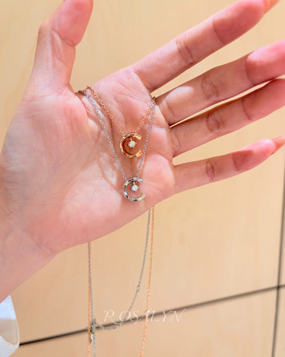 WATER ICE MOON NECKLACE