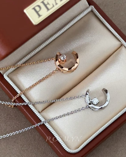 WATER ICE MOON NECKLACE