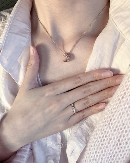 WATER ICE MOON NECKLACE