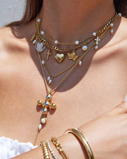 HEAVENLY CROSS NECKLACE