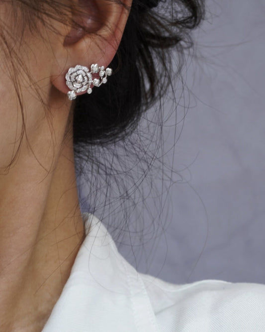 CAMELLIA FLOWER NECKLACE EARRINGS