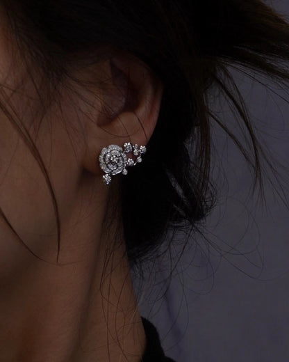 CAMELLIA FLOWER NECKLACE EARRINGS