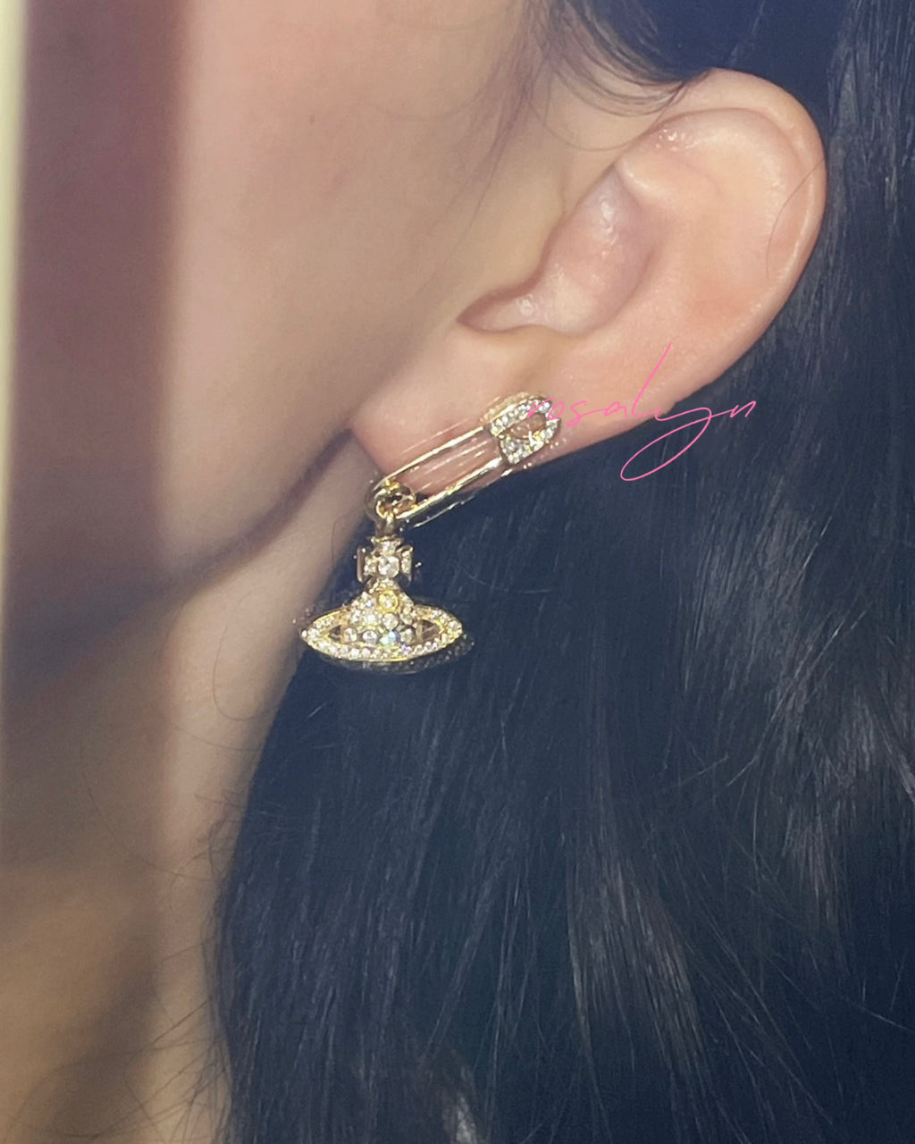 BOUCLES D'OREILLES ÉPINGLE SATURNE