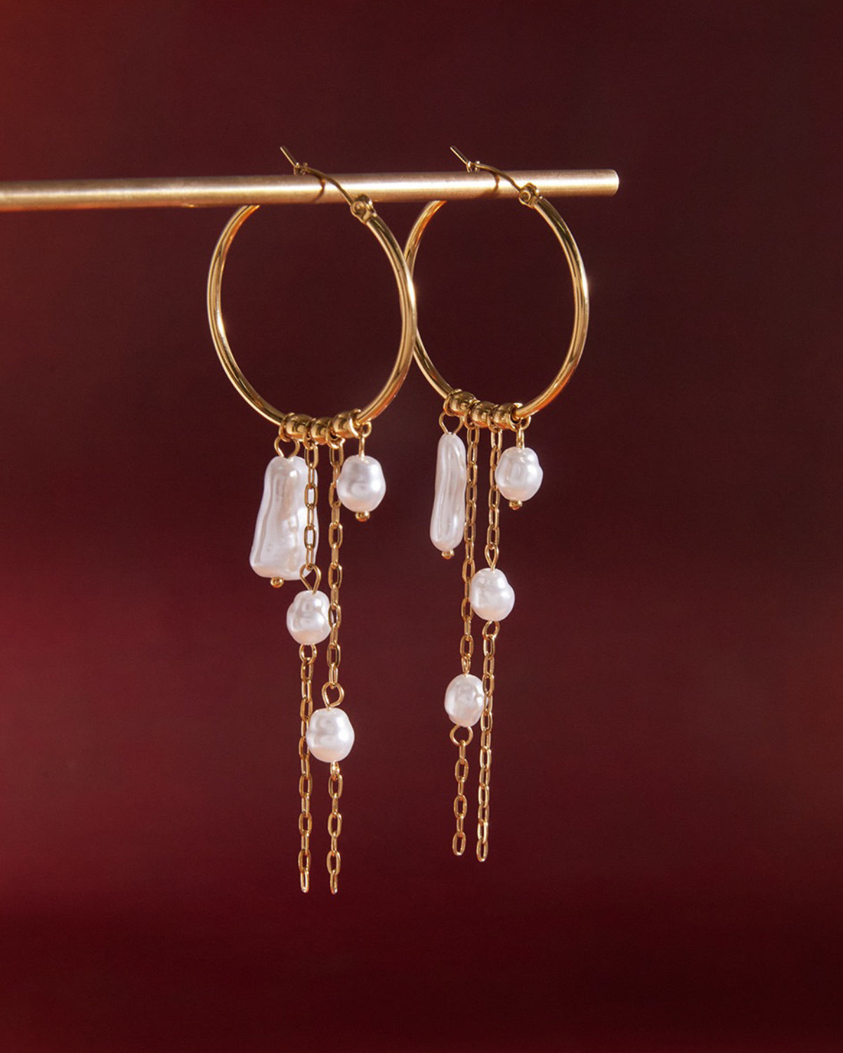 PEARL FRINGE EARRINGS