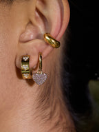 HEART-SHAPED PENDANT EARRINGS