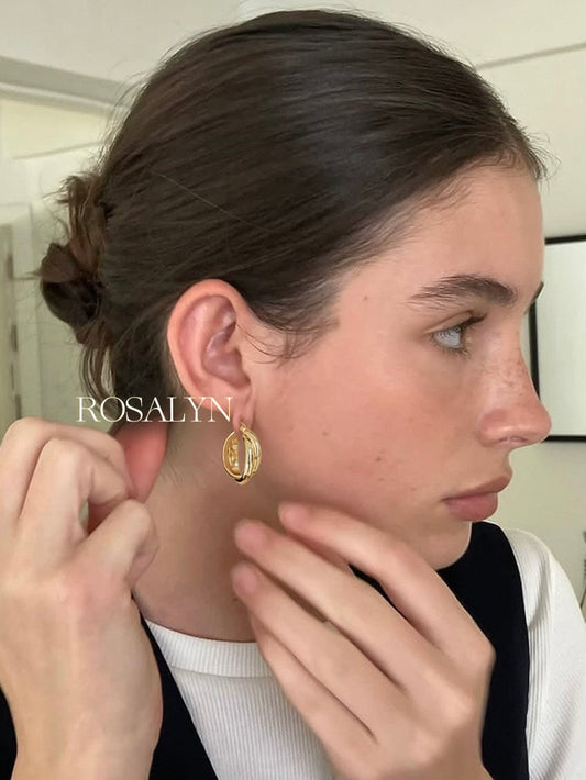 DOUBLE-RINGED EARRINGS