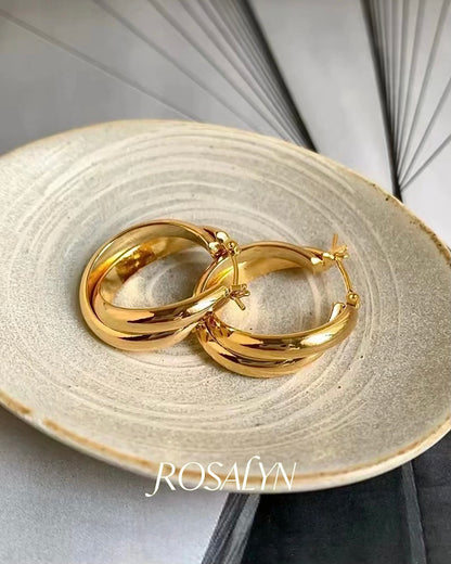 DOUBLE-RINGED EARRINGS