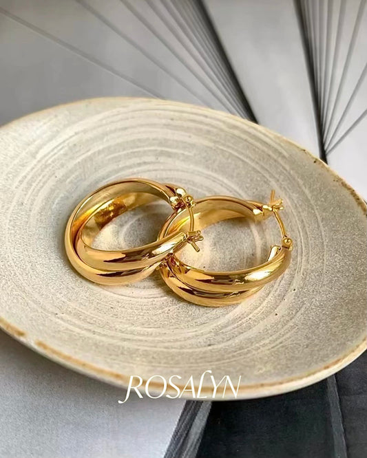 DOUBLE-RINGED EARRINGS