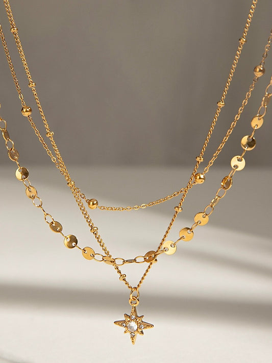 THREE-LAYER NECKLACE