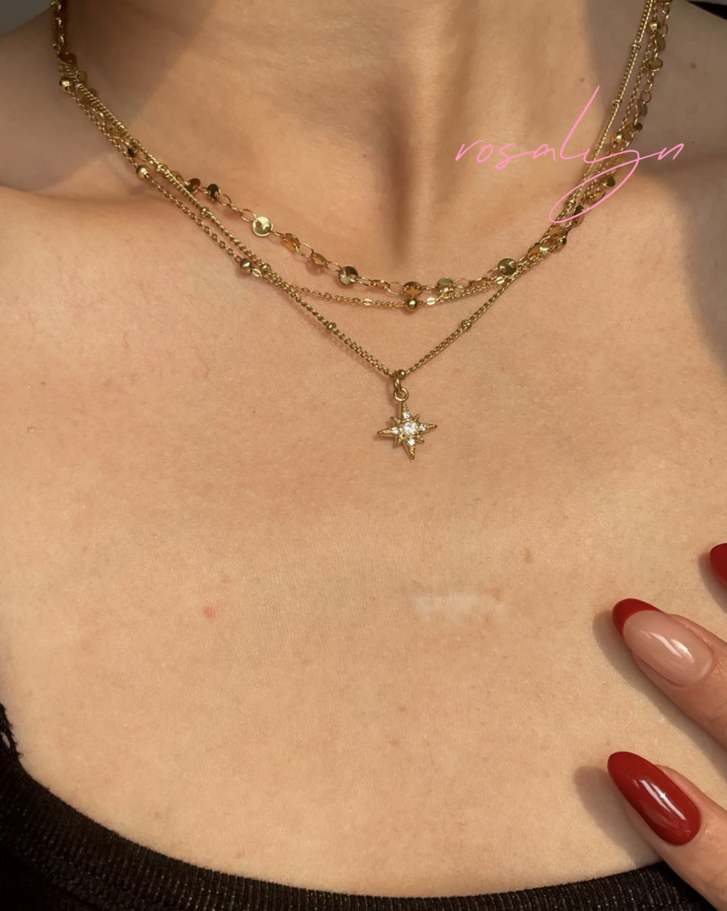 THREE-LAYER NECKLACE