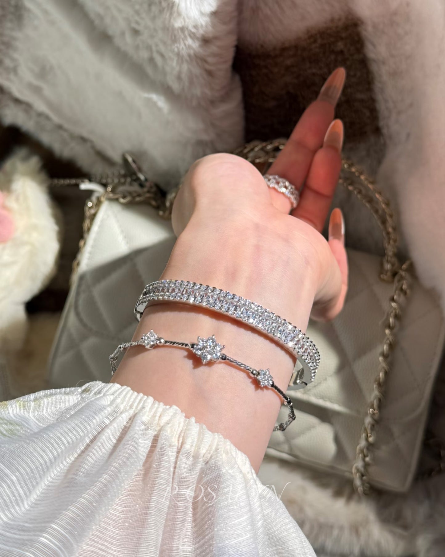 FULL SKY STAR  SQUARE ZIRCON BRACELET