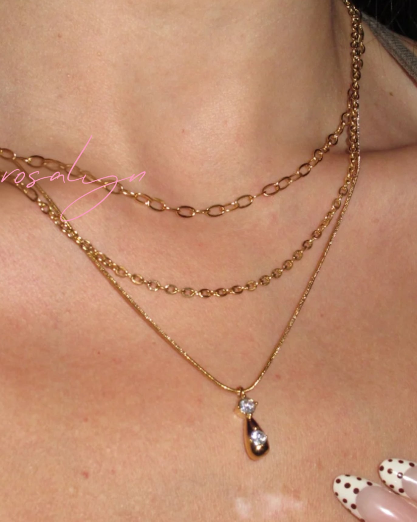 WATERDROP MULTI-LAYERN NECKLACE