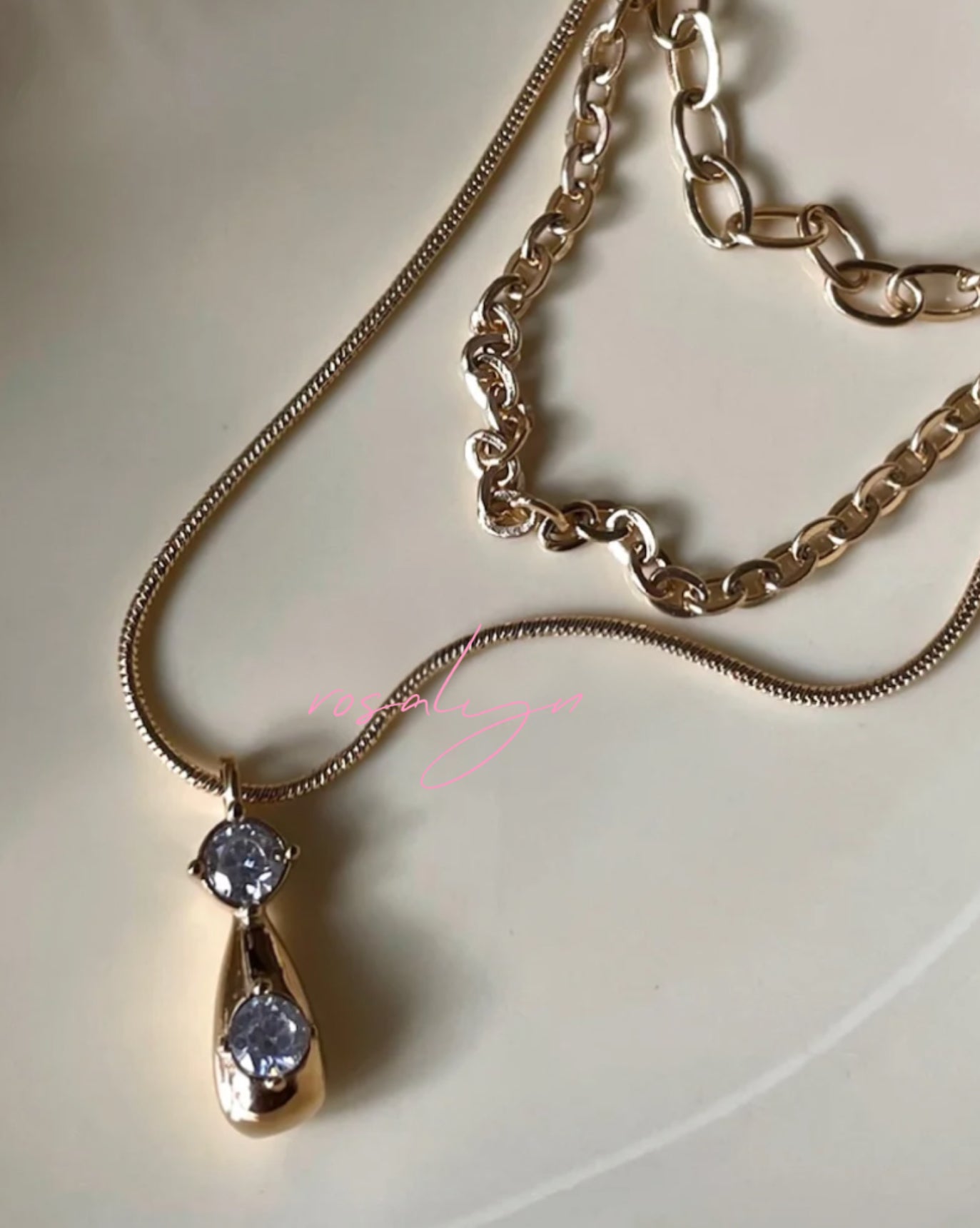 WATERDROP MULTI-LAYERN NECKLACE