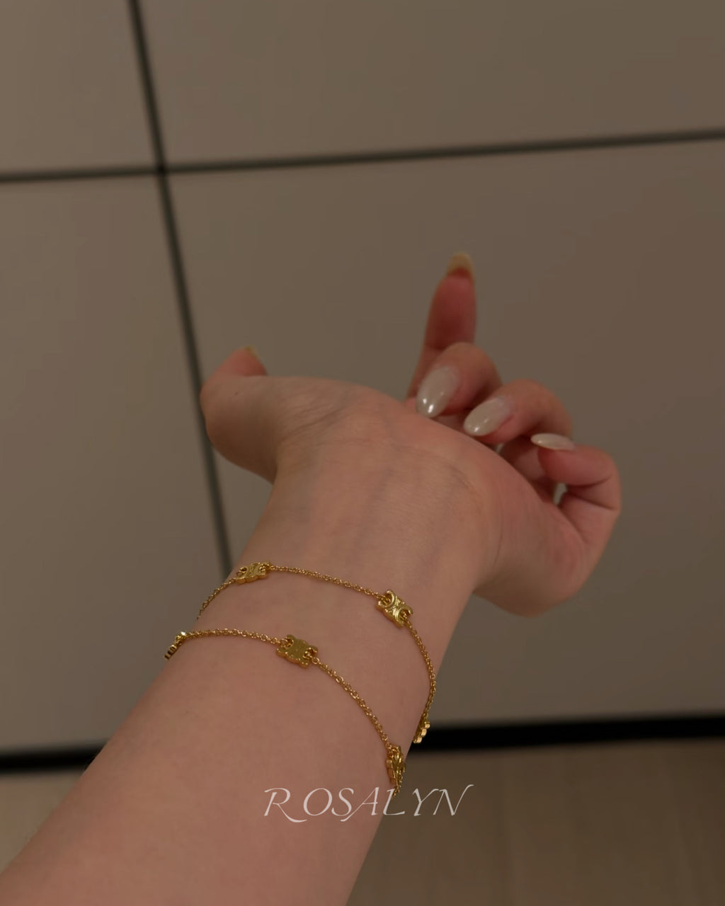 9 FLOWER TRIUMPHAL ARCH NECKLACE AND BRACELET