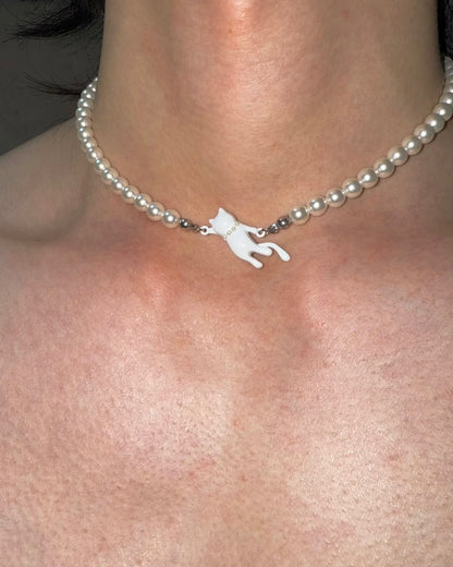 CAT PEARL NECKLACE