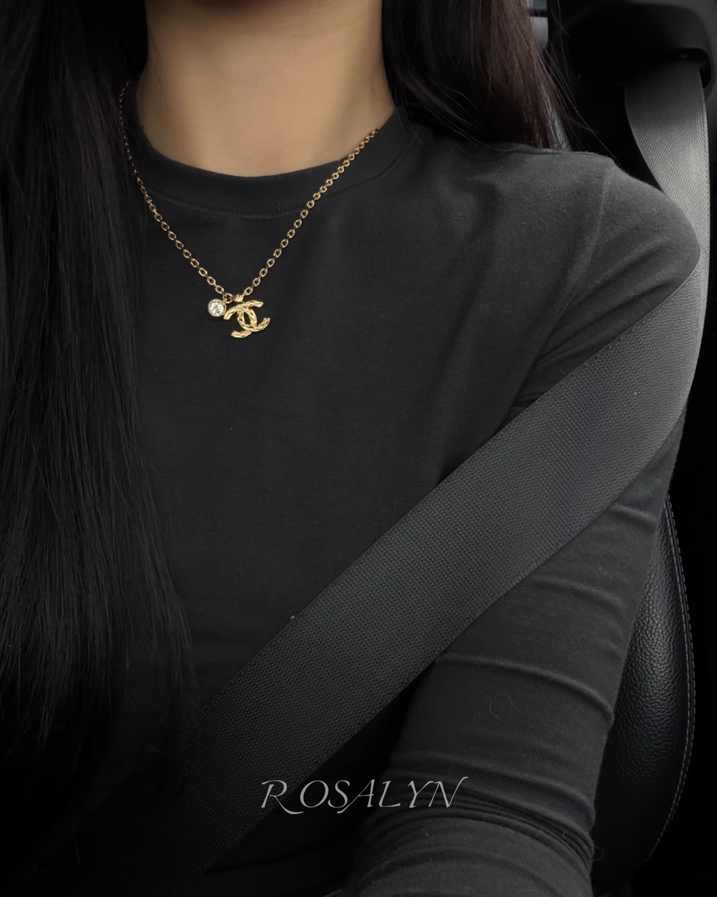 PLAID DOUBLE C NECKLACE
