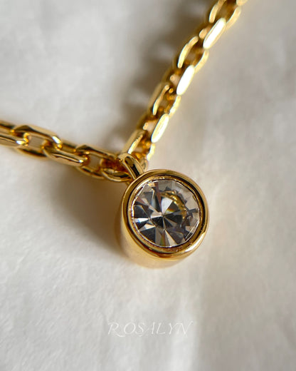 PLAID DOUBLE C NECKLACE