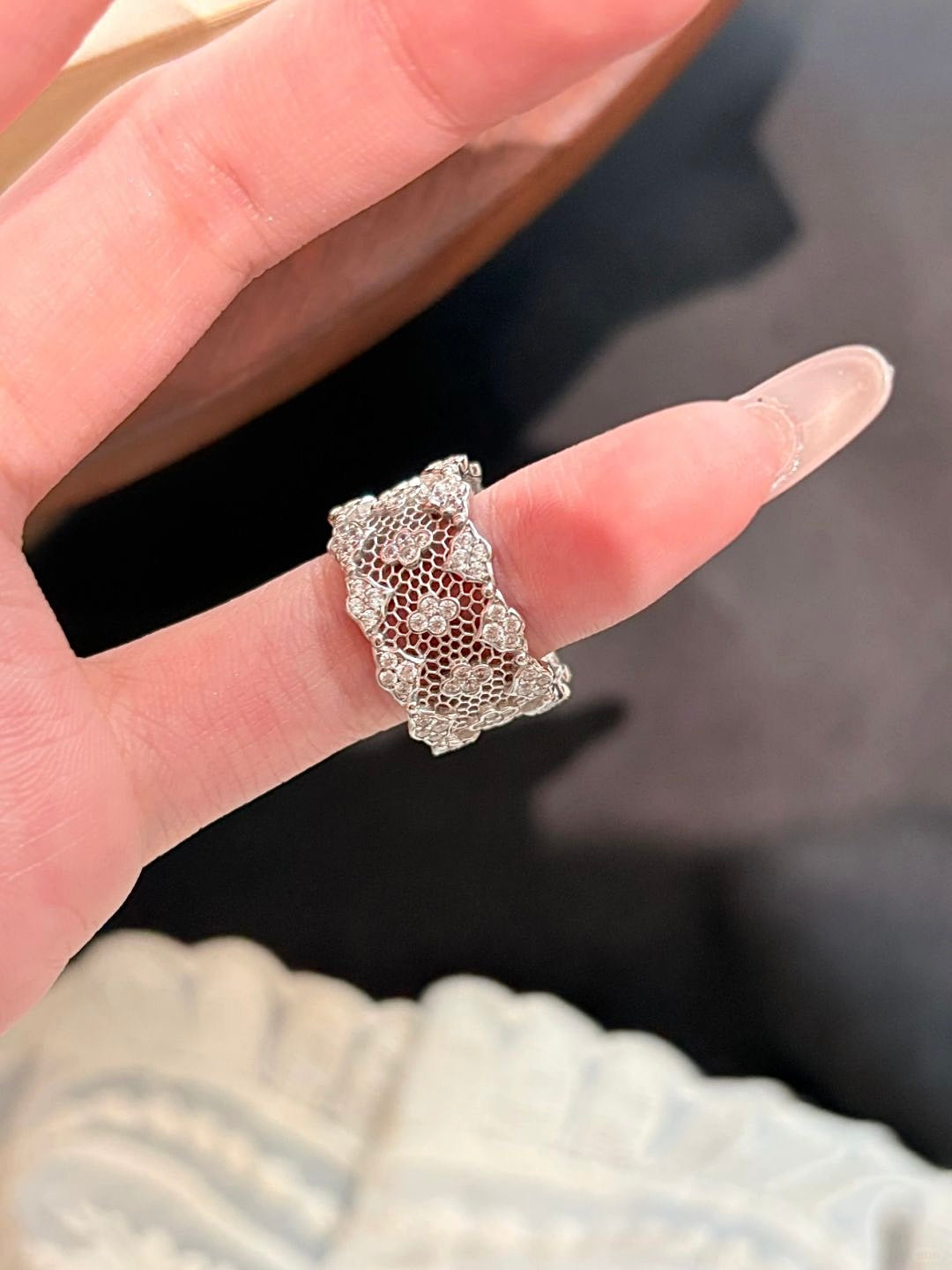 PURE SILVER LACE RING