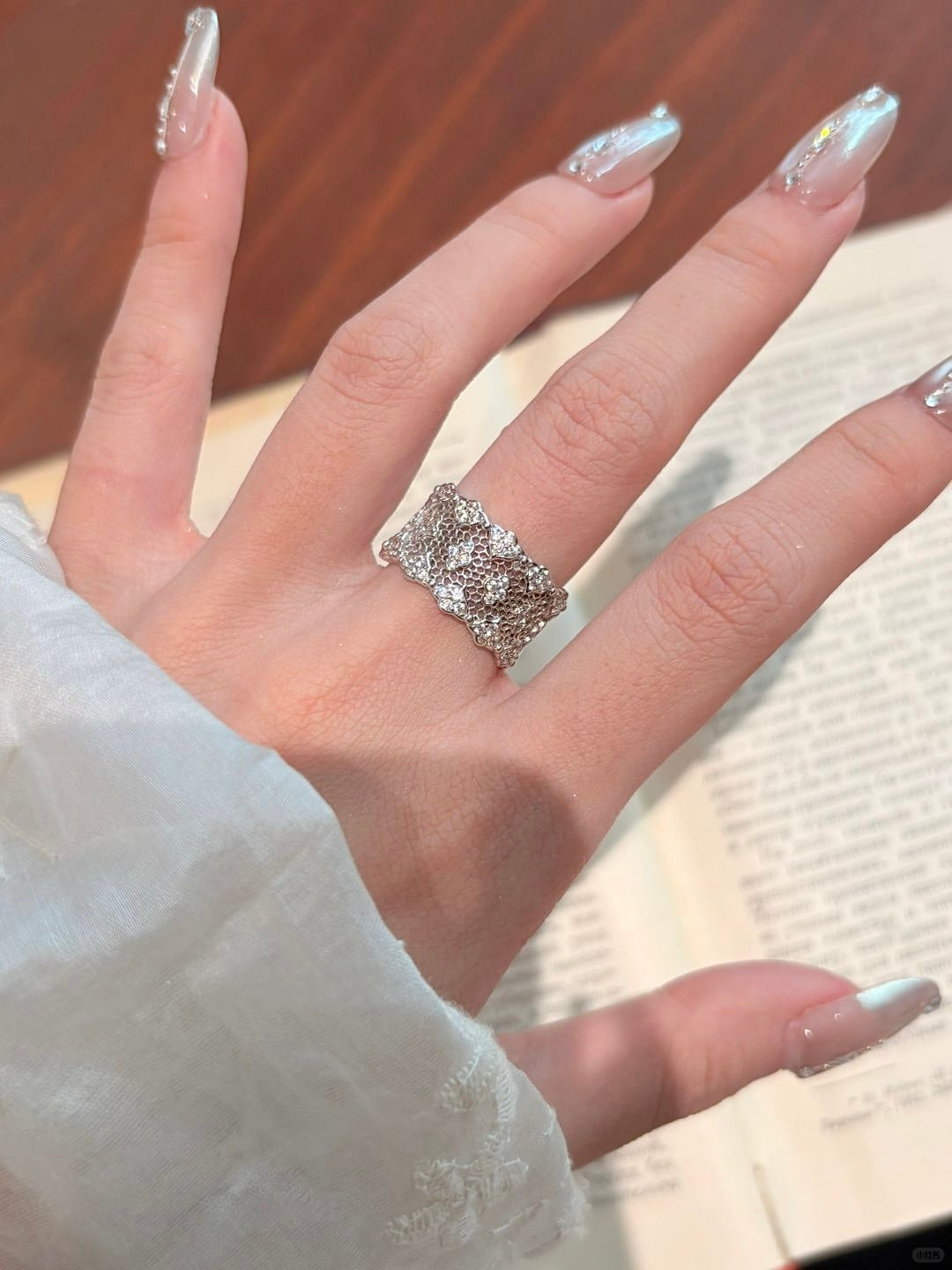 PURE SILVER LACE RING